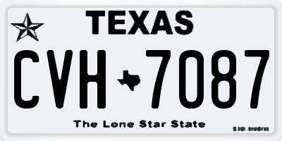 TX license plate CVH7087