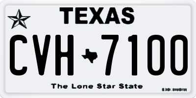 TX license plate CVH7100