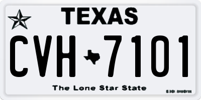 TX license plate CVH7101