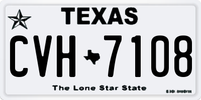 TX license plate CVH7108