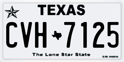 TX license plate CVH7125