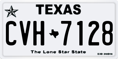 TX license plate CVH7128
