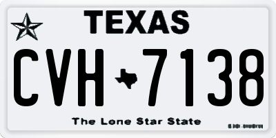TX license plate CVH7138