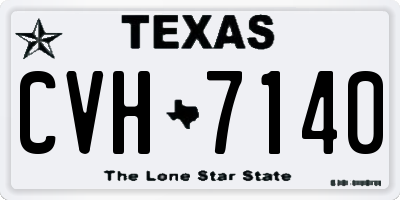 TX license plate CVH7140