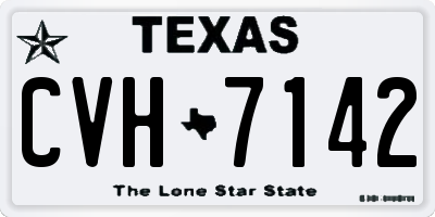TX license plate CVH7142
