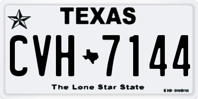 TX license plate CVH7144