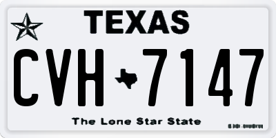 TX license plate CVH7147