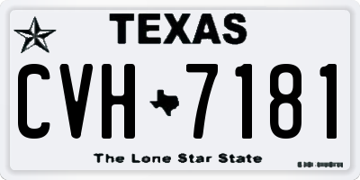 TX license plate CVH7181