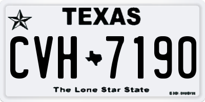 TX license plate CVH7190