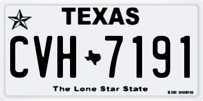 TX license plate CVH7191
