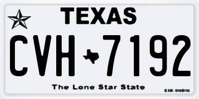 TX license plate CVH7192