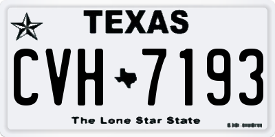 TX license plate CVH7193