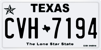 TX license plate CVH7194