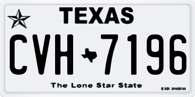 TX license plate CVH7196