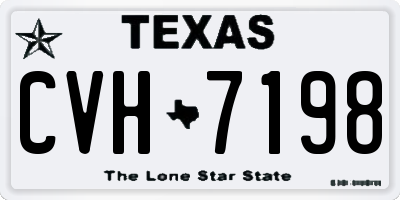 TX license plate CVH7198