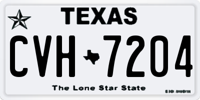 TX license plate CVH7204