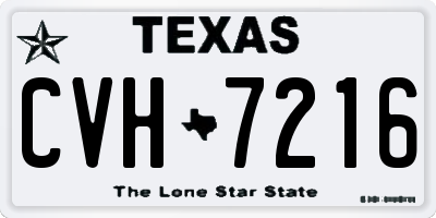 TX license plate CVH7216
