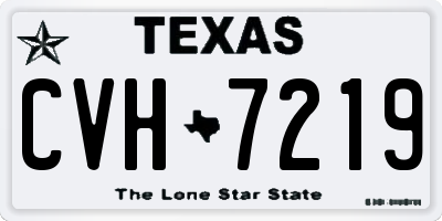 TX license plate CVH7219