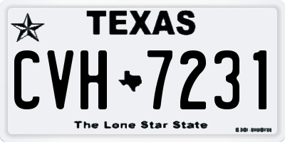 TX license plate CVH7231