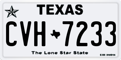 TX license plate CVH7233