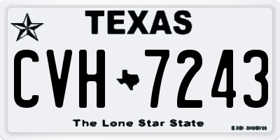 TX license plate CVH7243