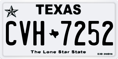 TX license plate CVH7252