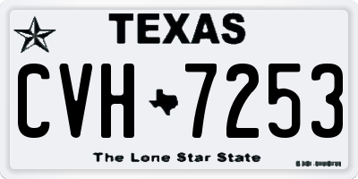TX license plate CVH7253