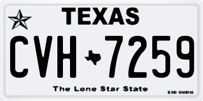 TX license plate CVH7259