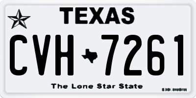 TX license plate CVH7261