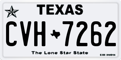 TX license plate CVH7262