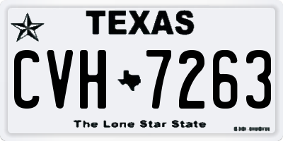 TX license plate CVH7263
