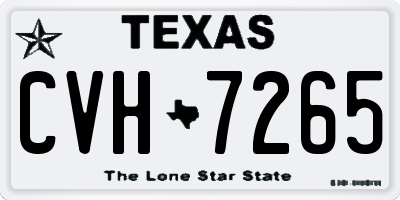 TX license plate CVH7265