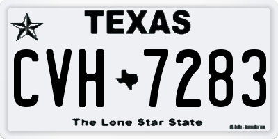 TX license plate CVH7283