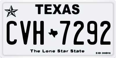 TX license plate CVH7292