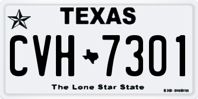 TX license plate CVH7301