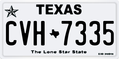 TX license plate CVH7335