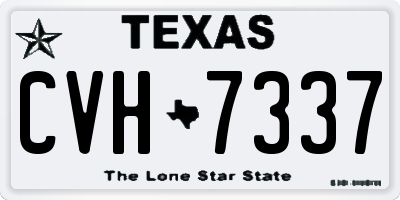 TX license plate CVH7337
