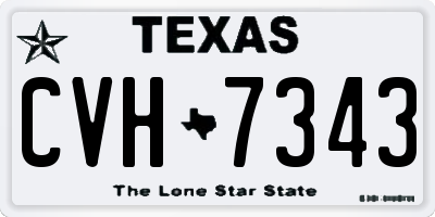 TX license plate CVH7343