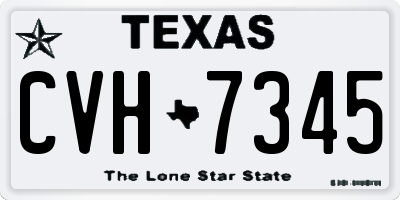 TX license plate CVH7345