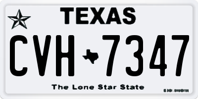 TX license plate CVH7347