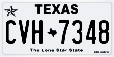 TX license plate CVH7348