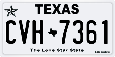 TX license plate CVH7361