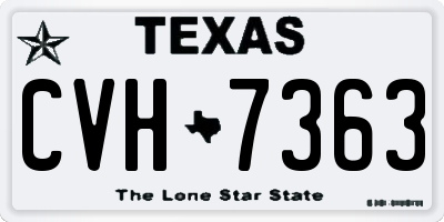 TX license plate CVH7363