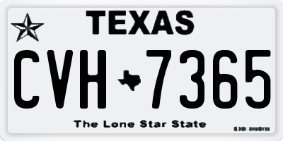 TX license plate CVH7365