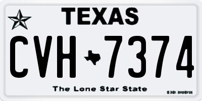 TX license plate CVH7374