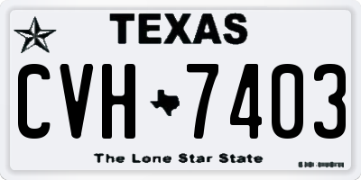 TX license plate CVH7403