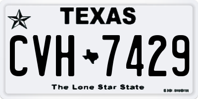 TX license plate CVH7429