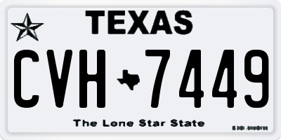 TX license plate CVH7449