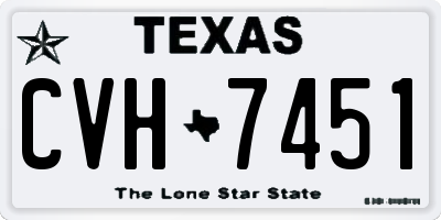 TX license plate CVH7451
