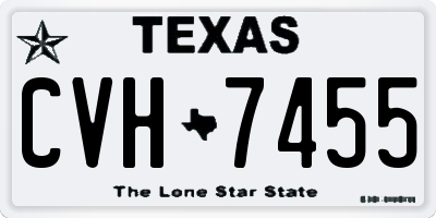 TX license plate CVH7455